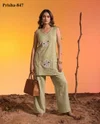 K 1175 By Naisha Imported Viscose Western Co Ord Set 
